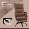 Executive Massage Office Chair with 6 Vibration Points, Microfiber Computer Desk Chair, Heated Reclining Chair with Footrest, Armrest, Double Padding