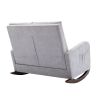 COOLMORE Rocking Chair Upholstered Mid Century Modern Rocker Oversized Wingback Armchair for Living Room