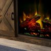 Bridgevine Home Farmhouse 66 inch Electric Fireplace TV Stand for TVs up to 80 inches, Minimal Assembly, Barnwood Finish