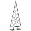Metal Christmas Tree for Decoration Black 49.2"