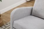 COOLMORE Rocking Chair Upholstered Mid Century Modern Rocker Oversized Wingback Armchair for Living Room