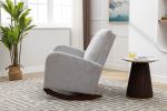 COOLMORE Rocking Chair Upholstered Mid Century Modern Rocker Oversized Wingback Armchair for Living Room