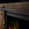 Bridgevine Home Farmhouse 66 inch Electric Fireplace TV Stand for TVs up to 80 inches, Minimal Assembly, Barnwood Finish
