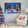 Framed Canvas Wall Art Decor Painting For Chrismas, Chrismas Tree in Forest Chrismas Gift Painting For Chrismas Gift
