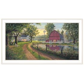 Trendy Decor 4U "The Road Home" Framed Wall Art, Modern Home Decor Framed Print for Living Room, Bedroom & Farmhouse Wall Decoration by Kim Norlien (Color: As pic)