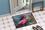 Flamingo Doormat Front Door Mat Indoor Outdoor Rugs for Entryway, Non Slip Washable Low Pile, 24H X 36W