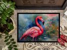 Flamingo Doormat Front Door Mat Indoor Outdoor Rugs for Entryway, Non Slip Washable Low Pile, 24H X 36W